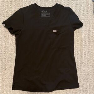Figs Women's Classic Black Short Sleeve Top